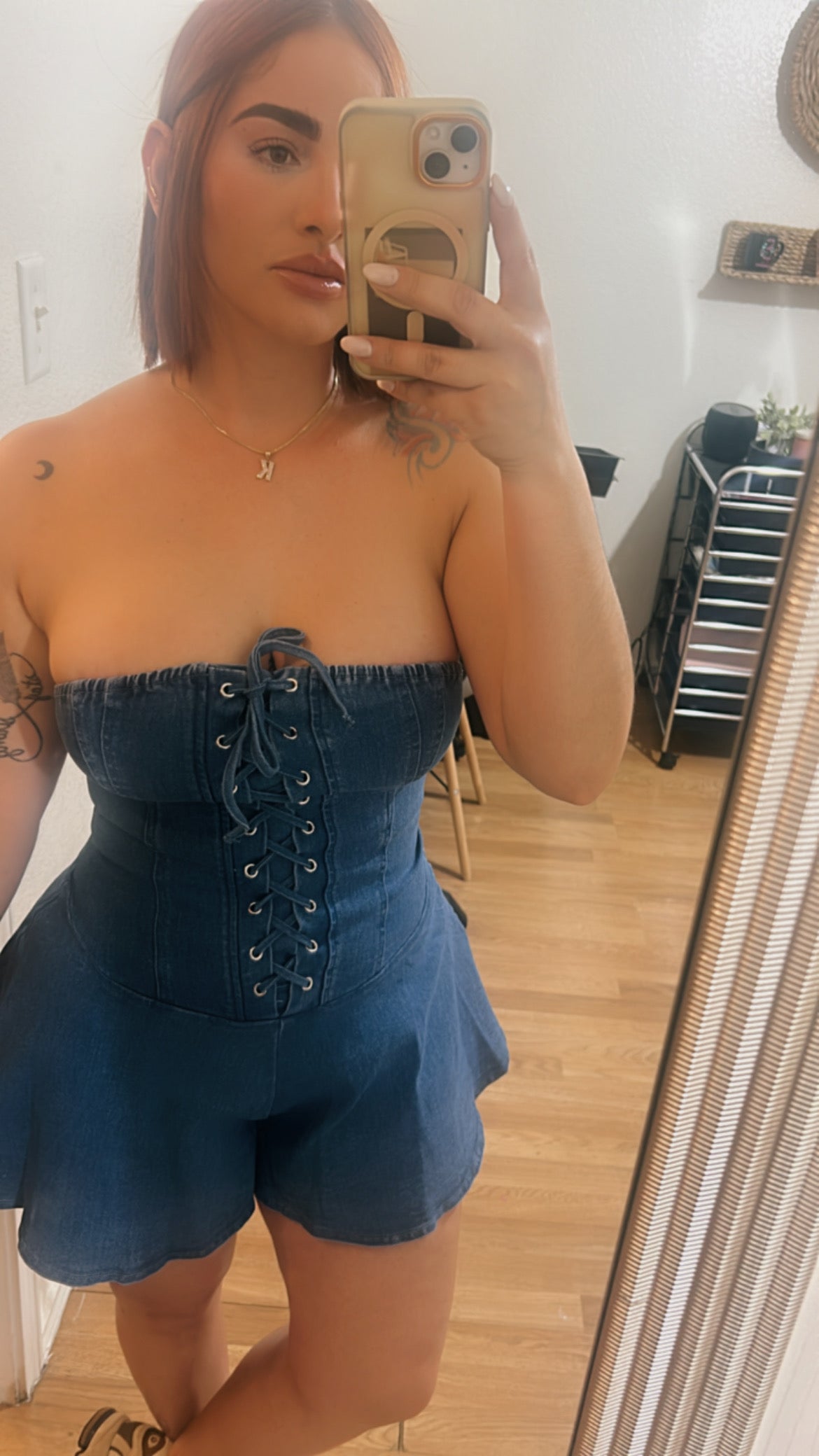 Short Denim Romper
