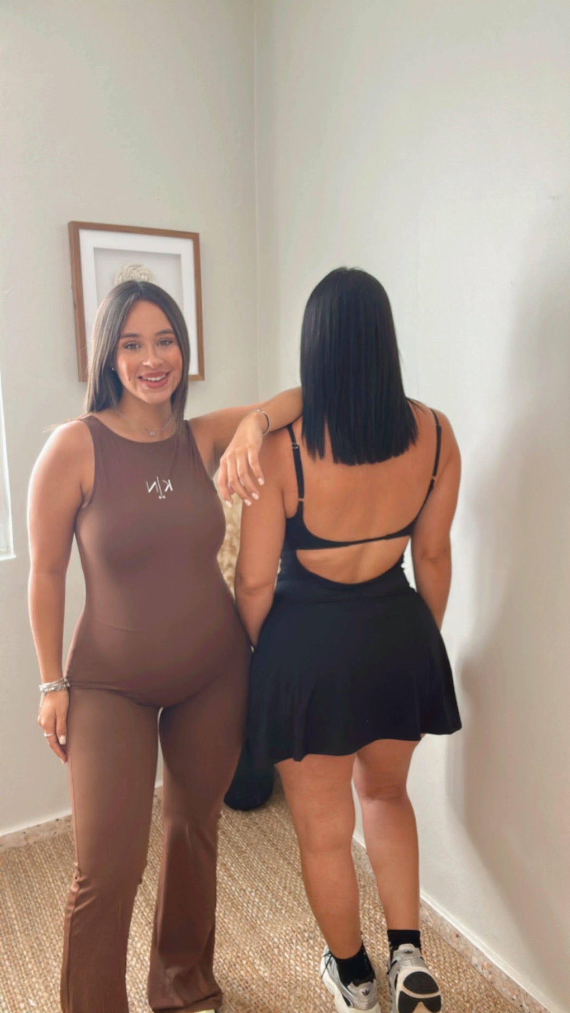 Brown Sleeveless Active Romper