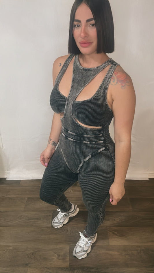 Asked Black Jumpsuit