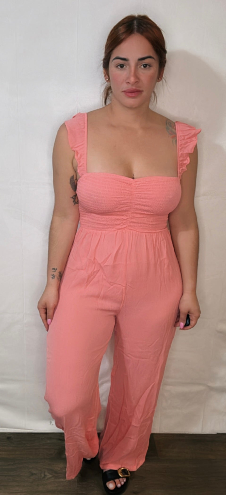 Salmon Pink Romper