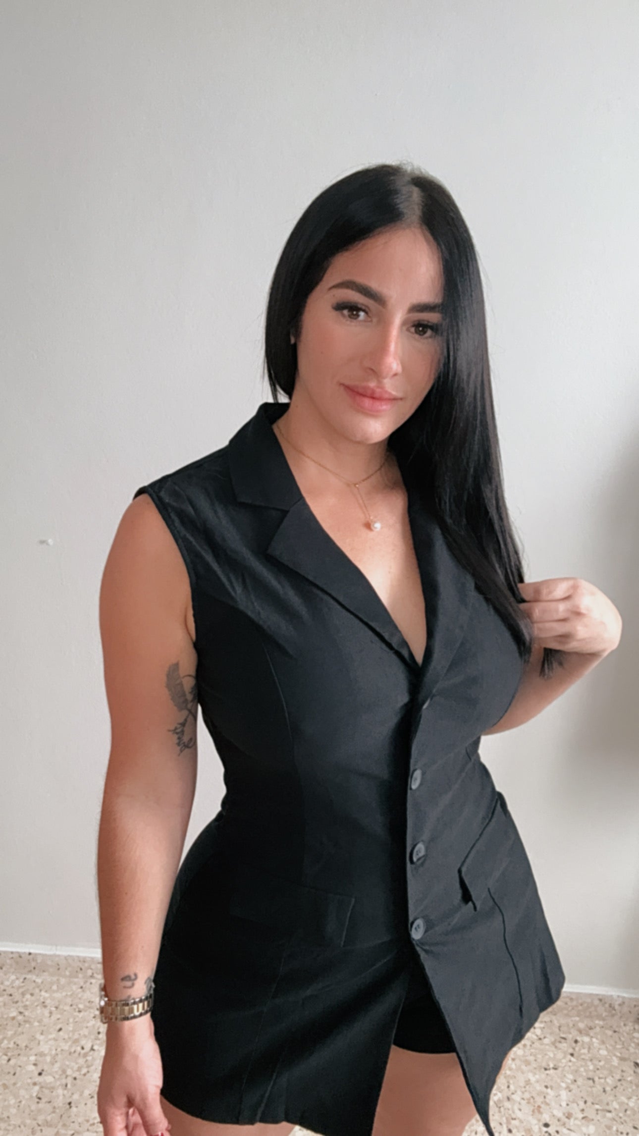 Blazer Romper Open Back