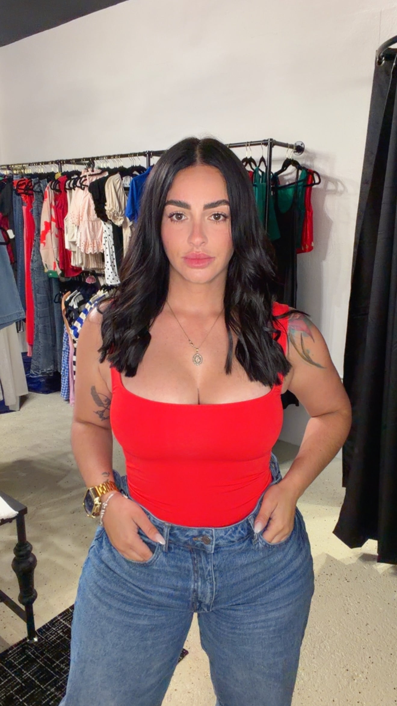 Crimson Chic Bodysuit