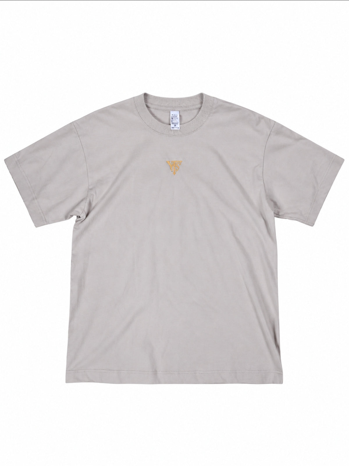 Gold YTS on Tan T-Shirt