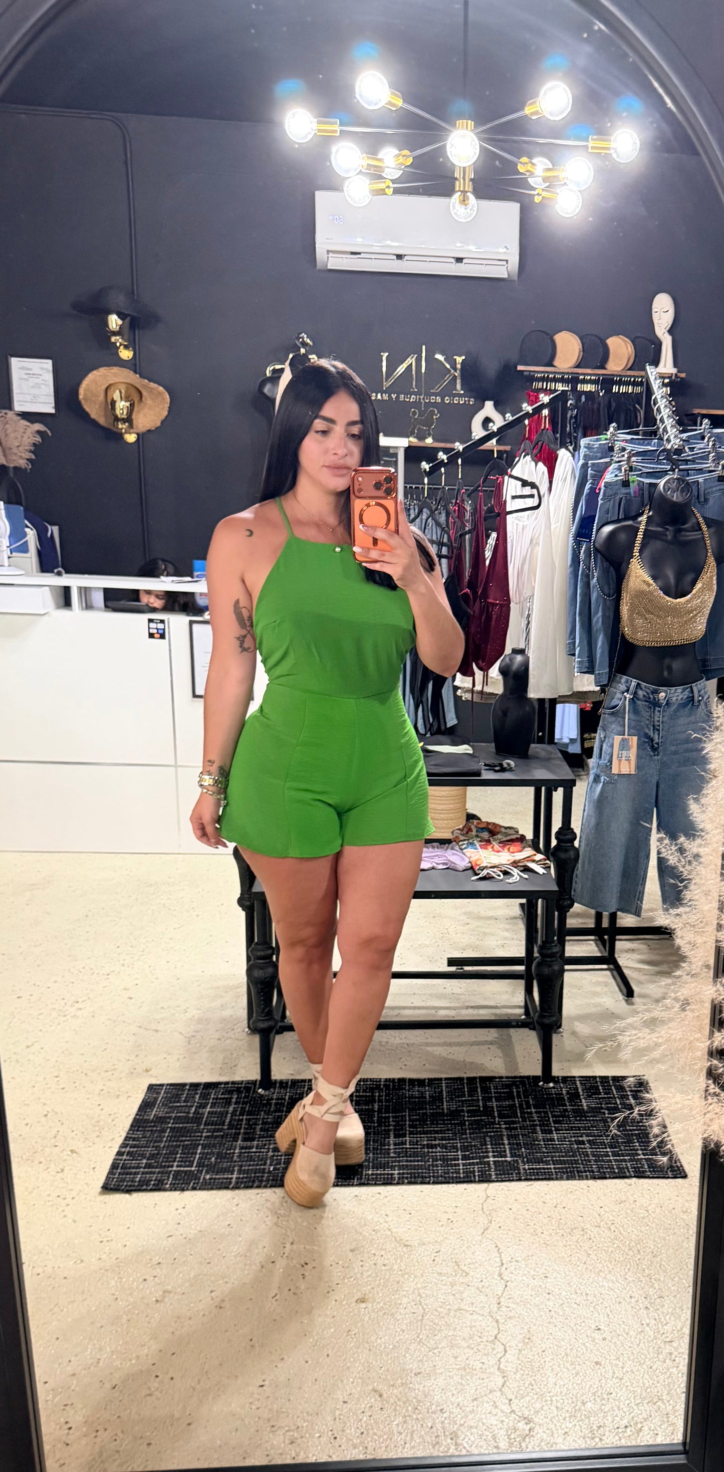 Green Apple Rompers