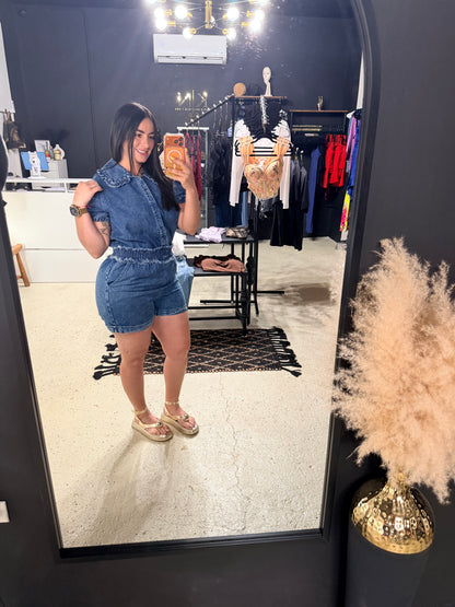 Denim Chic Rompers
