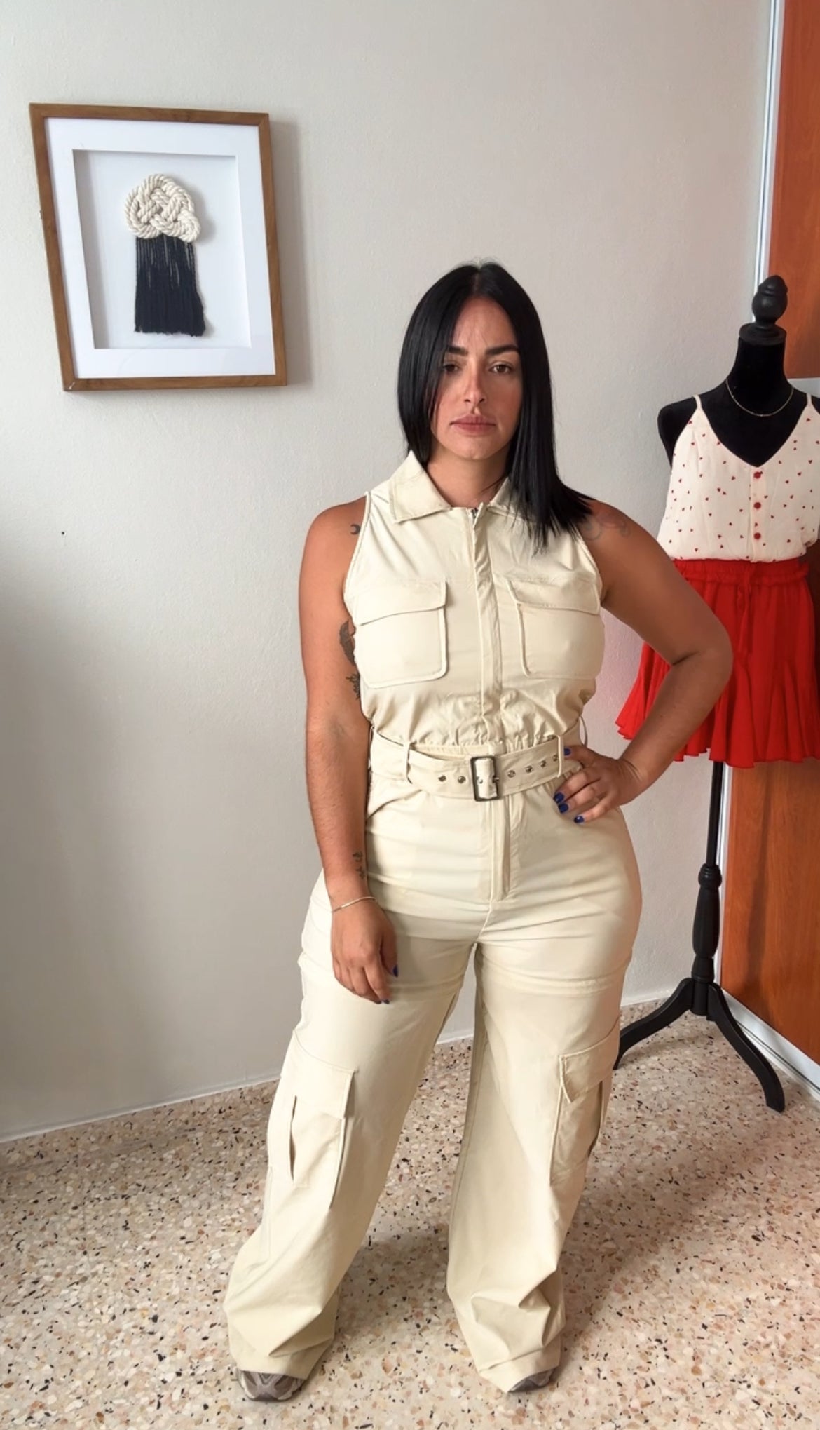 Two Way Cargo Sleeveless Romper y Jumpsuits