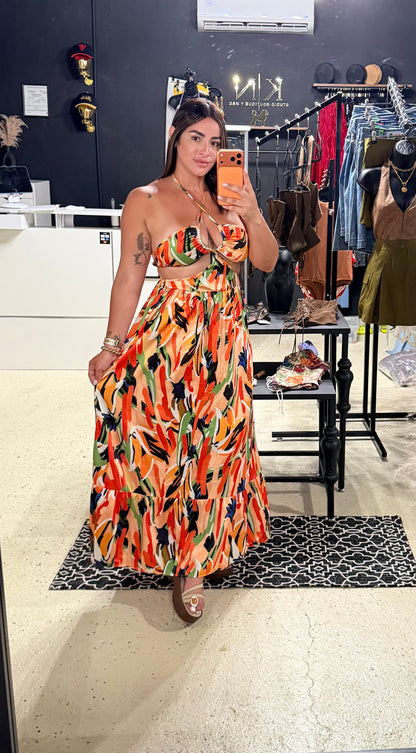 Tropical Sunset Dress