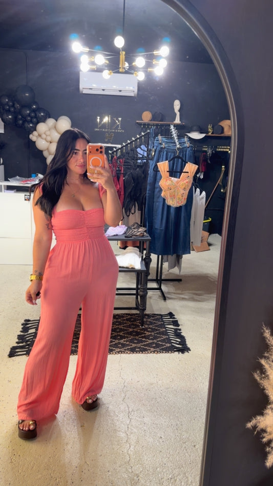 Salmon Pink Rompers