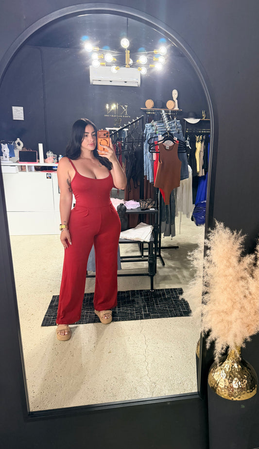 Wine Jumpsuit