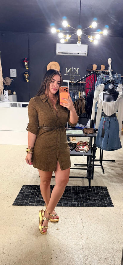 Olive Curve Dress