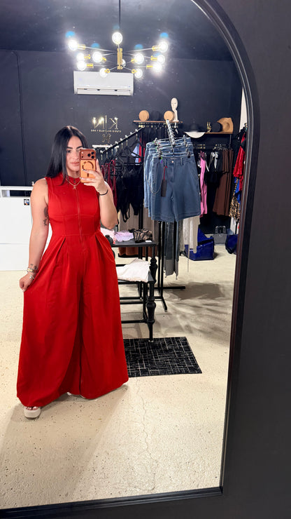 Victoria Red Rompers