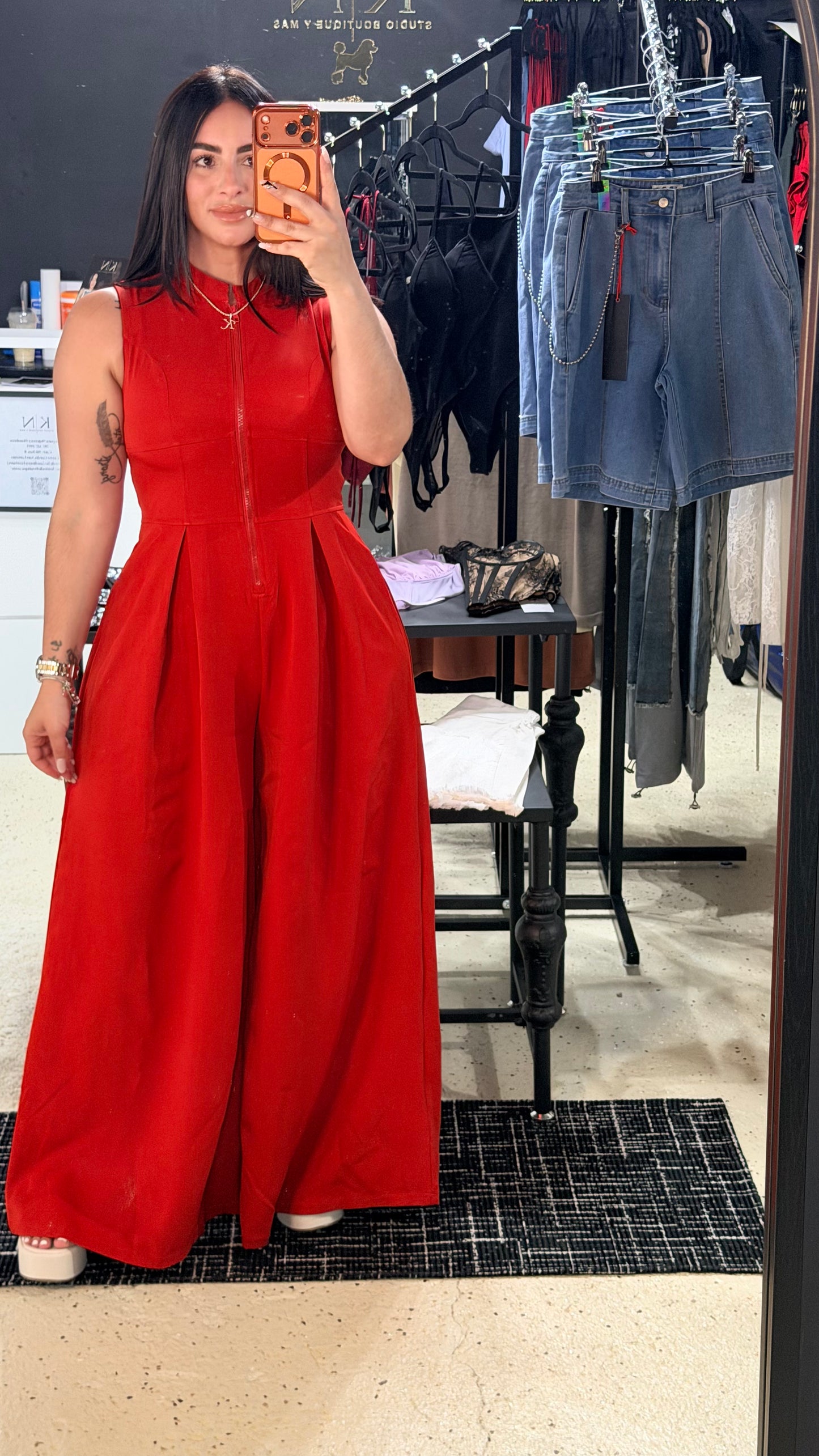 Victoria Red Rompers