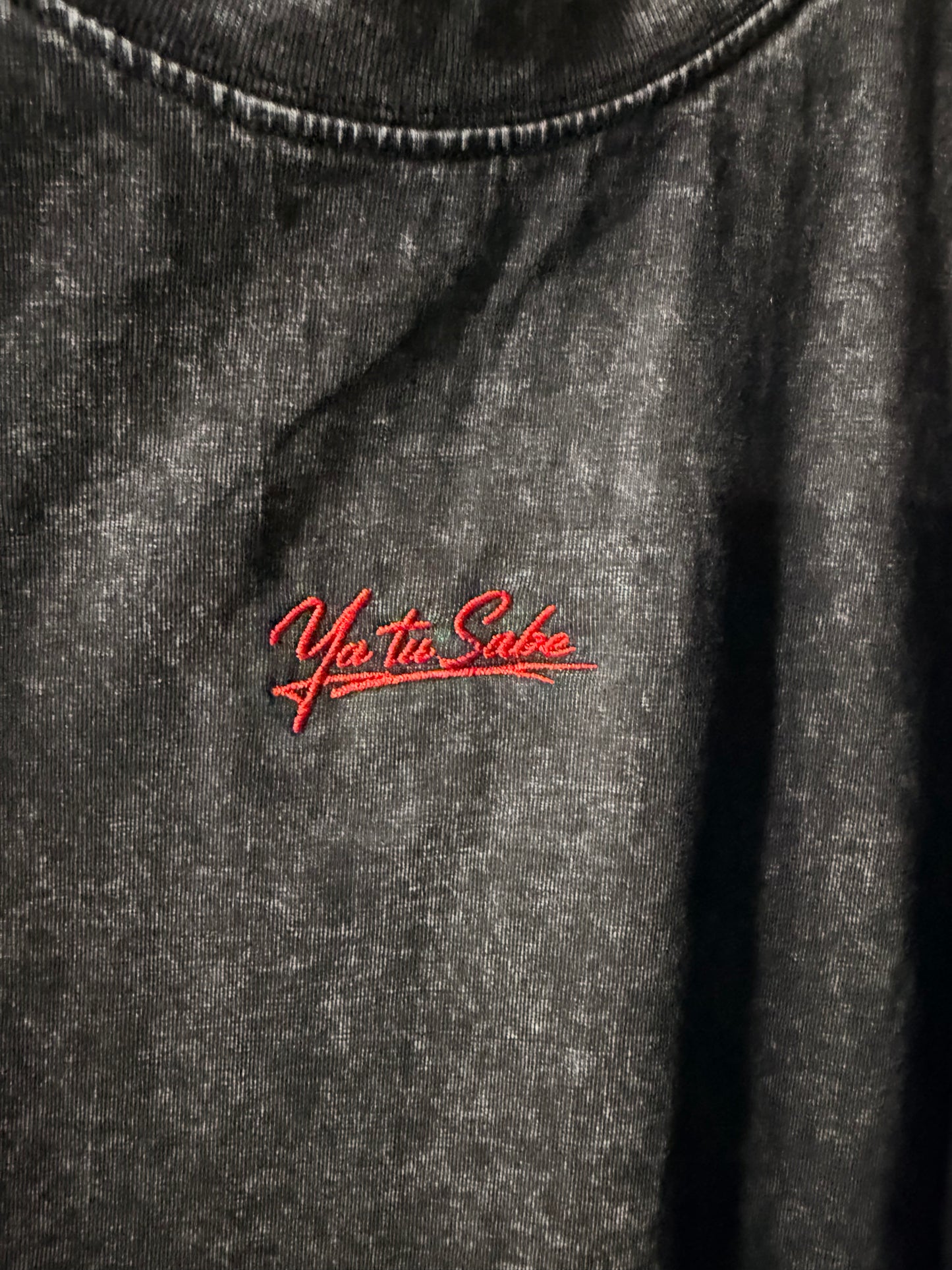 Black Acid Wash Ya Tu Sabe Tee