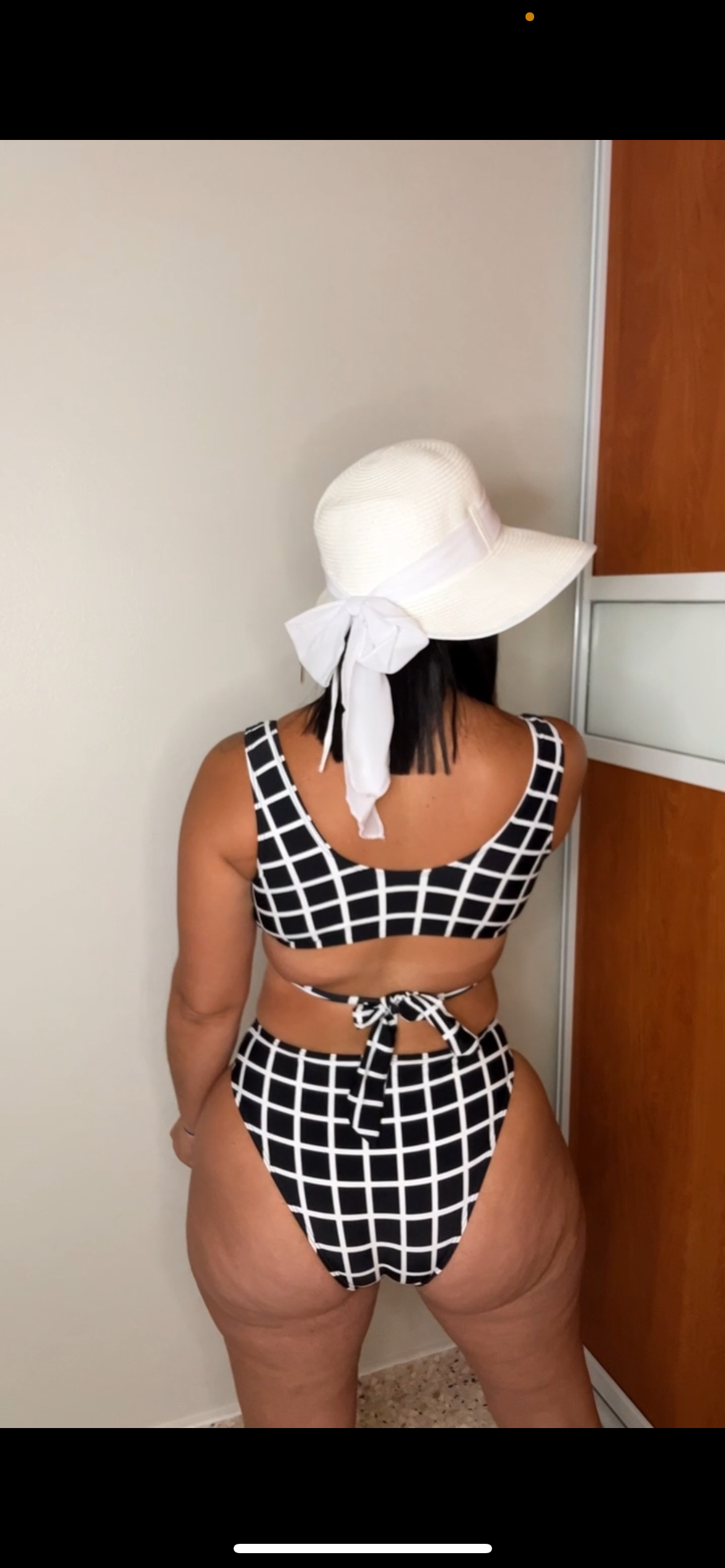 Black and White One Piece Swimsuit