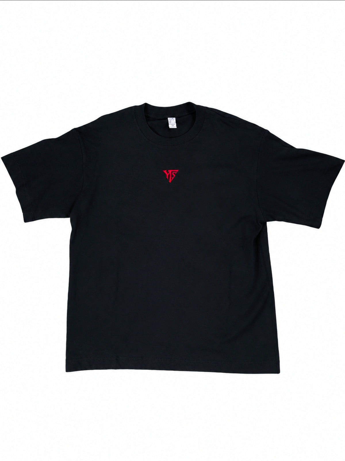 Red YTS on Black T-Shirt