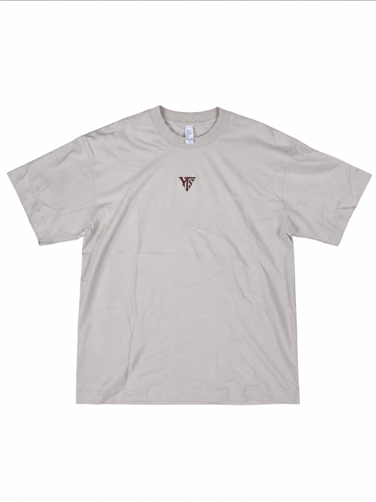 Brown YTS on Tan T-Shirt