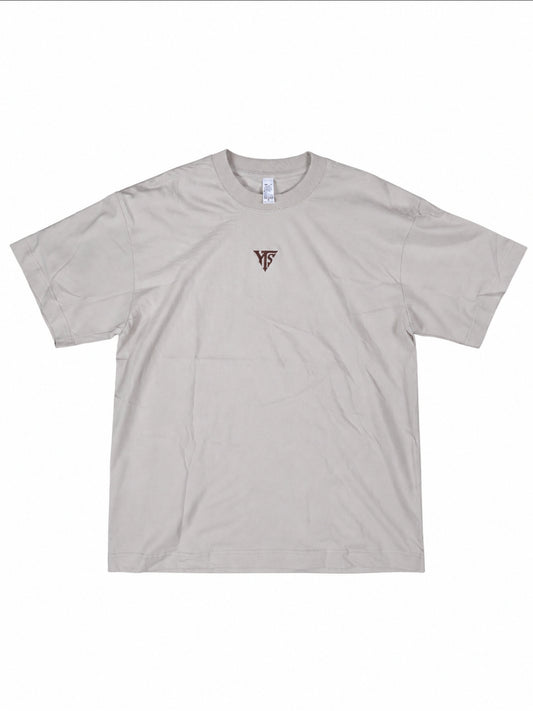 Brown YTS on Tan T-Shirt