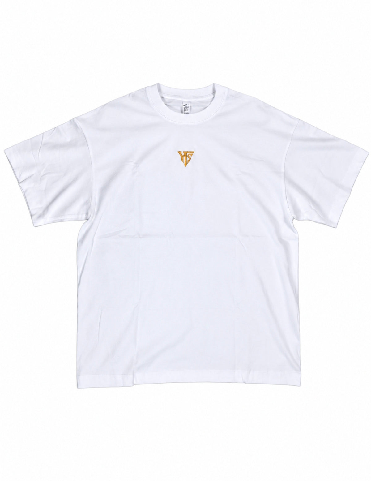Gold YTS on White T-Shirt