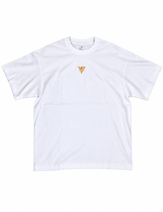 Gold YTS on White T-Shirt