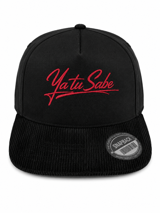 Red Bottom Ya Tu Sabe Corduroy Snapback